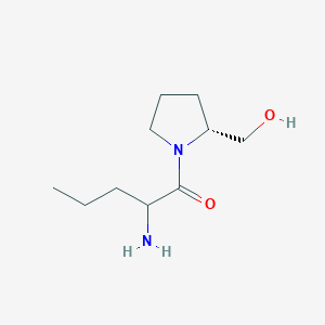 molecular formula C10H20N2O2 B6634634 2-amino-1-[(2R)-2-(hydroxymethyl)pyrrolidin-1-yl]pentan-1-one 