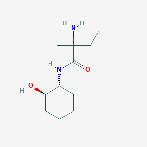 molecular formula C12H24N2O2 B6634644 2-amino-N-[(1R,2R)-2-hydroxycyclohexyl]-2-methylpentanamide 