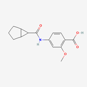 molecular formula C15H17NO4 B6634645 4-(Bicyclo[3.1.0]hexane-6-carbonylamino)-2-methoxybenzoic acid 