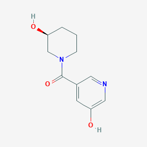 molecular formula C11H14N2O3 B6634648 [(3S)-3-hydroxypiperidin-1-yl]-(5-hydroxypyridin-3-yl)methanone 