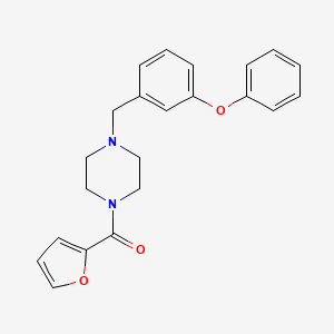 molecular formula C22H22N2O3 B6634666 4-(Furan-2-ylcarbonyl)-1-(3-phenoxybenzyl)piperazine 