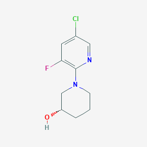 molecular formula C10H12ClFN2O B6634697 (3S)-1-(5-chloro-3-fluoropyridin-2-yl)piperidin-3-ol 