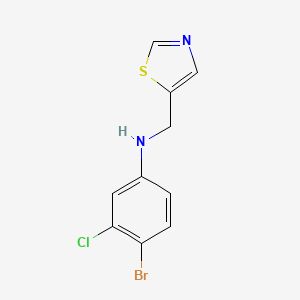 molecular formula C10H8BrClN2S B6634740 4-bromo-3-chloro-N-(1,3-thiazol-5-ylmethyl)aniline 