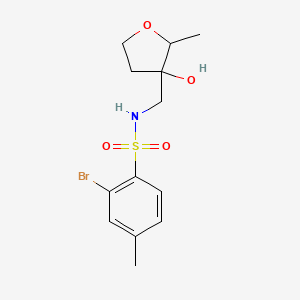 molecular formula C13H18BrNO4S B6634795 2-bromo-N-[(3-hydroxy-2-methyloxolan-3-yl)methyl]-4-methylbenzenesulfonamide 