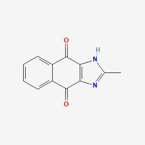 molecular formula C12H8N2O2 B6634806 2-甲基-1H-萘并[2,3-d]咪唑-4,9-二酮 