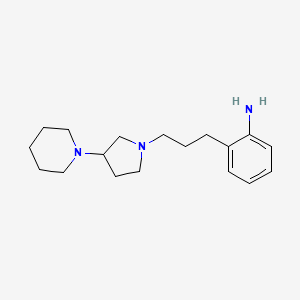 molecular formula C18H29N3 B6634808 2-[3-(3-Piperidin-1-ylpyrrolidin-1-yl)propyl]aniline 