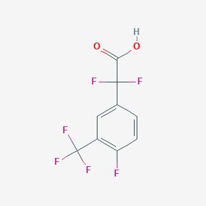 molecular formula C9H4F6O2 B6634816 2,2-Difluoro-2-[4-fluoro-3-(trifluoromethyl)phenyl]acetic acid 