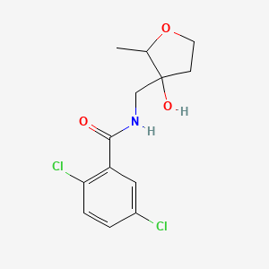 2,5-dichloro-N-[(3-hydroxy-2-methyloxolan-3-yl)methyl]benzamide