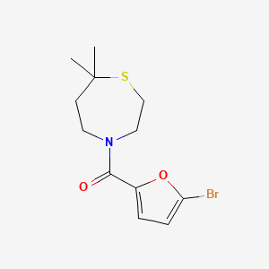 molecular formula C12H16BrNO2S B6634822 (5-Bromofuran-2-yl)-(7,7-dimethyl-1,4-thiazepan-4-yl)methanone 
