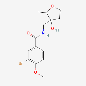 molecular formula C14H18BrNO4 B6634915 3-bromo-N-[(3-hydroxy-2-methyloxolan-3-yl)methyl]-4-methoxybenzamide 