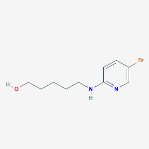molecular formula C10H15BrN2O B6634916 5-[(5-Bromopyridin-2-yl)amino]pentan-1-ol 