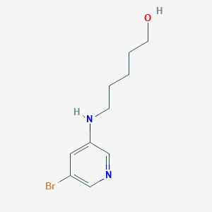 molecular formula C10H15BrN2O B6634936 5-[(5-Bromopyridin-3-yl)amino]pentan-1-ol 