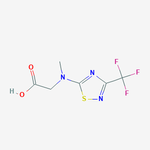 molecular formula C6H6F3N3O2S B6634949 2-[Methyl-[3-(trifluoromethyl)-1,2,4-thiadiazol-5-yl]amino]acetic acid 