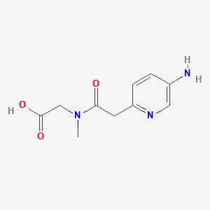 molecular formula C10H13N3O3 B6635007 2-[[2-(5-Aminopyridin-2-yl)acetyl]-methylamino]acetic acid 
