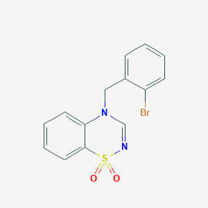 molecular formula C14H11BrN2O2S B6635009 4-[(2-Bromophenyl)methyl]-1lambda6,2,4-benzothiadiazine 1,1-dioxide 