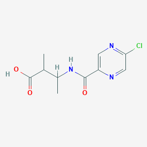 molecular formula C10H12ClN3O3 B6635028 3-[(5-Chloropyrazine-2-carbonyl)amino]-2-methylbutanoic acid 