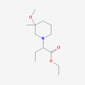 molecular formula C13H25NO3 B6635036 Ethyl 2-(3-methoxy-3-methylpiperidin-1-yl)butanoate 