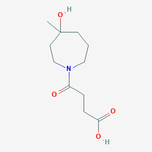 molecular formula C11H19NO4 B6635041 4-(4-Hydroxy-4-methylazepan-1-yl)-4-oxobutanoic acid 