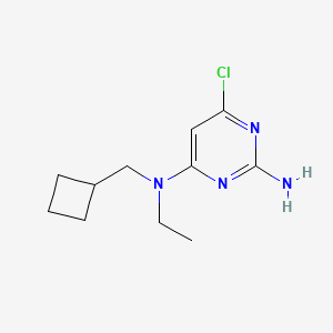 molecular formula C11H17ClN4 B6635044 6-chloro-4-N-(cyclobutylmethyl)-4-N-ethylpyrimidine-2,4-diamine 
