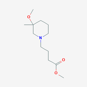 molecular formula C12H23NO3 B6635055 Methyl 4-(3-methoxy-3-methylpiperidin-1-yl)butanoate 