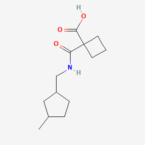 molecular formula C13H21NO3 B6635071 1-[(3-Methylcyclopentyl)methylcarbamoyl]cyclobutane-1-carboxylic acid 