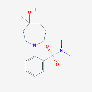 molecular formula C15H24N2O3S B6635076 2-(4-hydroxy-4-methylazepan-1-yl)-N,N-dimethylbenzenesulfonamide 