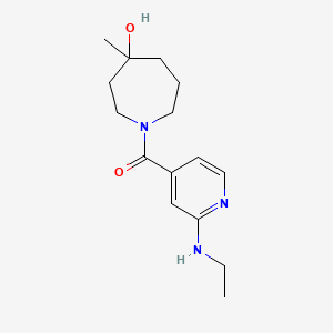 molecular formula C15H23N3O2 B6635077 [2-(Ethylamino)pyridin-4-yl]-(4-hydroxy-4-methylazepan-1-yl)methanone 