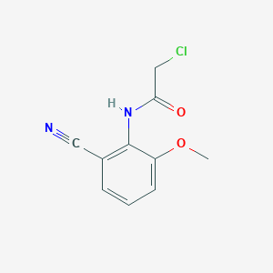 molecular formula C10H9ClN2O2 B6635126 2-chloro-N-(2-cyano-6-methoxyphenyl)acetamide 