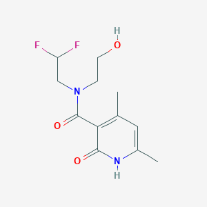 molecular formula C12H16F2N2O3 B6635132 N-(2,2-difluoroethyl)-N-(2-hydroxyethyl)-4,6-dimethyl-2-oxo-1H-pyridine-3-carboxamide 