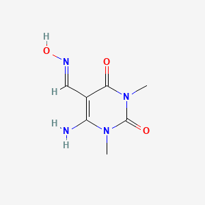 molecular formula C7H10N4O3 B6635191 6-Amino-1,3-dimethyl-5-hydroxoiminomethyluracil 