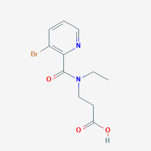molecular formula C11H13BrN2O3 B6635197 3-[(3-Bromopyridine-2-carbonyl)-ethylamino]propanoic acid 