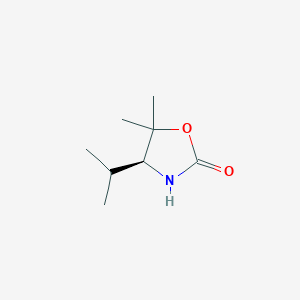 molecular formula C8H15NO2 B066352 (S)-(-)-4-异丙基-5,5-二甲基-2-恶唑烷酮 CAS No. 168297-86-7