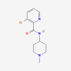 molecular formula C12H16BrN3O B6635200 3-Bromo-N-(1-methylpiperidin-4-yl)picolinamide 