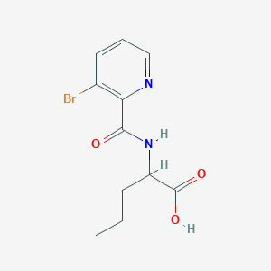 molecular formula C11H13BrN2O3 B6635202 2-[(3-Bromopyridine-2-carbonyl)amino]pentanoic acid 