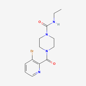 molecular formula C13H17BrN4O2 B6635230 4-(3-bromopyridine-2-carbonyl)-N-ethylpiperazine-1-carboxamide 