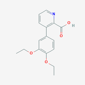 molecular formula C16H17NO4 B6635242 3-(3,4-Diethoxyphenyl)pyridine-2-carboxylic acid 