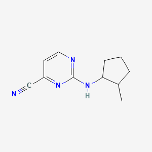 molecular formula C11H14N4 B6635260 2-[(2-Methylcyclopentyl)amino]pyrimidine-4-carbonitrile 