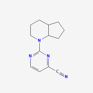 molecular formula C13H16N4 B6635268 2-(2,3,4,4a,5,6,7,7a-Octahydrocyclopenta[b]pyridin-1-yl)pyrimidine-4-carbonitrile 