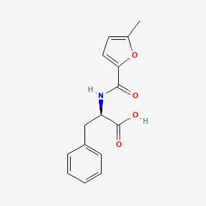 molecular formula C15H15NO4 B6635306 (2R)-2-[(5-methylfuran-2-carbonyl)amino]-3-phenylpropanoic acid 