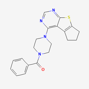 molecular formula C20H20N4OS B6635350 [4-(2,3-Dihydro-1H-8-thia-5,7-diaza-cyclopenta[a]inden-4-yl)-piperazin-1-yl]-phenyl-methanone 
