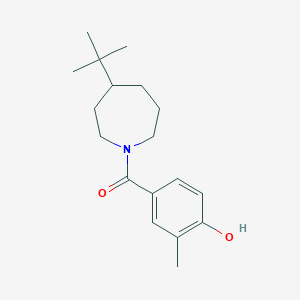 molecular formula C18H27NO2 B6635375 (4-Tert-butylazepan-1-yl)-(4-hydroxy-3-methylphenyl)methanone 