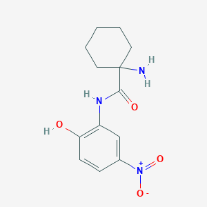 molecular formula C13H17N3O4 B6635387 1-amino-N-(2-hydroxy-5-nitrophenyl)cyclohexane-1-carboxamide 