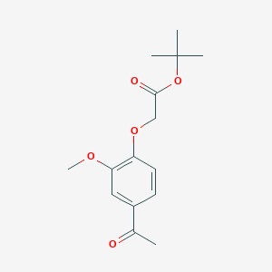 molecular formula C15H20O5 B6635410 叔丁基（4-乙酰基-2-甲氧基苯氧基）乙酸酯 