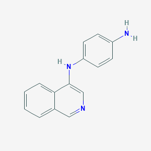 molecular formula C15H13N3 B6635424 4-N-isoquinolin-4-ylbenzene-1,4-diamine 