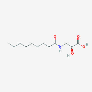 molecular formula C12H23NO4 B6635428 (2S)-2-hydroxy-3-(nonanoylamino)propanoic acid 