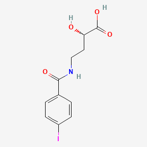 molecular formula C11H12INO4 B6635436 (2S)-2-hydroxy-4-[(4-iodobenzoyl)amino]butanoic acid 