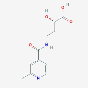 molecular formula C11H14N2O4 B6635441 (2S)-2-hydroxy-4-[(2-methylpyridine-4-carbonyl)amino]butanoic acid 