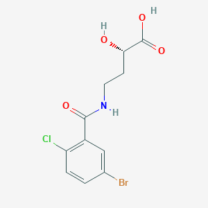 molecular formula C11H11BrClNO4 B6635450 (2S)-4-[(5-bromo-2-chlorobenzoyl)amino]-2-hydroxybutanoic acid 