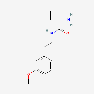 molecular formula C14H20N2O2 B6635462 1-amino-N-[2-(3-methoxyphenyl)ethyl]cyclobutane-1-carboxamide 