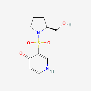 molecular formula C10H14N2O4S B6635463 3-[(2S)-2-(hydroxymethyl)pyrrolidin-1-yl]sulfonyl-1H-pyridin-4-one 